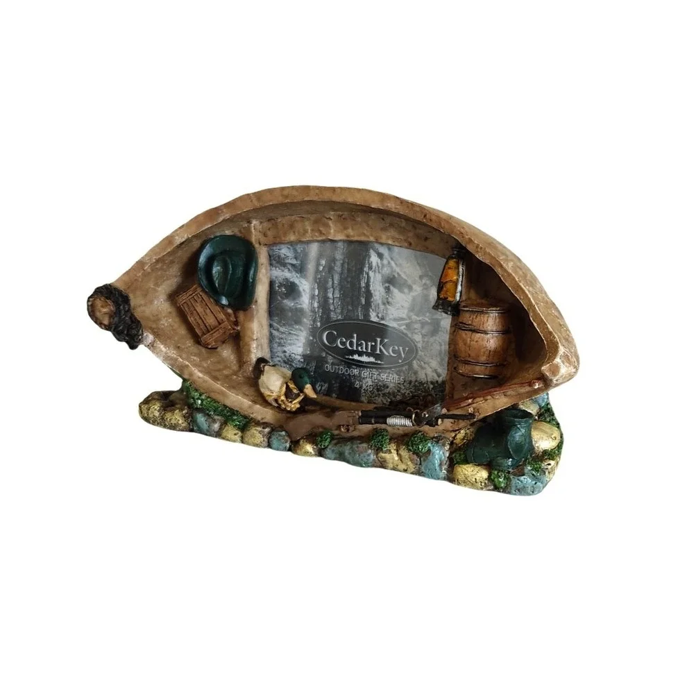 Cedar Key Boat Series Hunting Boat Picture Photo Frame Mallard Rifle Hat Lantern